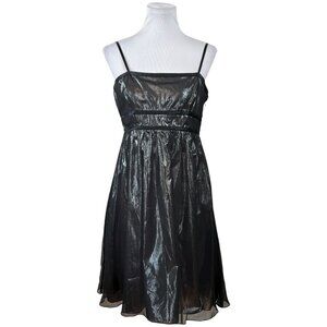 Calvin Klein Classic Black Metallic Sheath Dress Women's Size 10